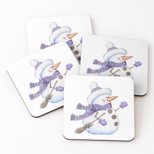 Item preview, Cute Snowman with Purple Scarf and Mittens designed and sold by PrancingPumpkin.