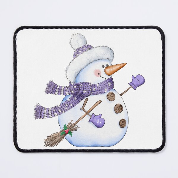 Item preview, Cute Snowman with Purple Scarf and Mittens designed and sold by PrancingPumpkin.