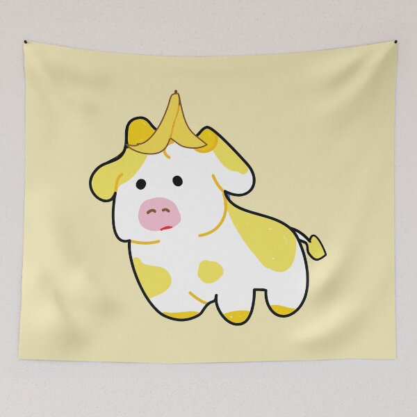 Item preview, Banana cow cute yellow designed and sold by fluffyfamcraft.