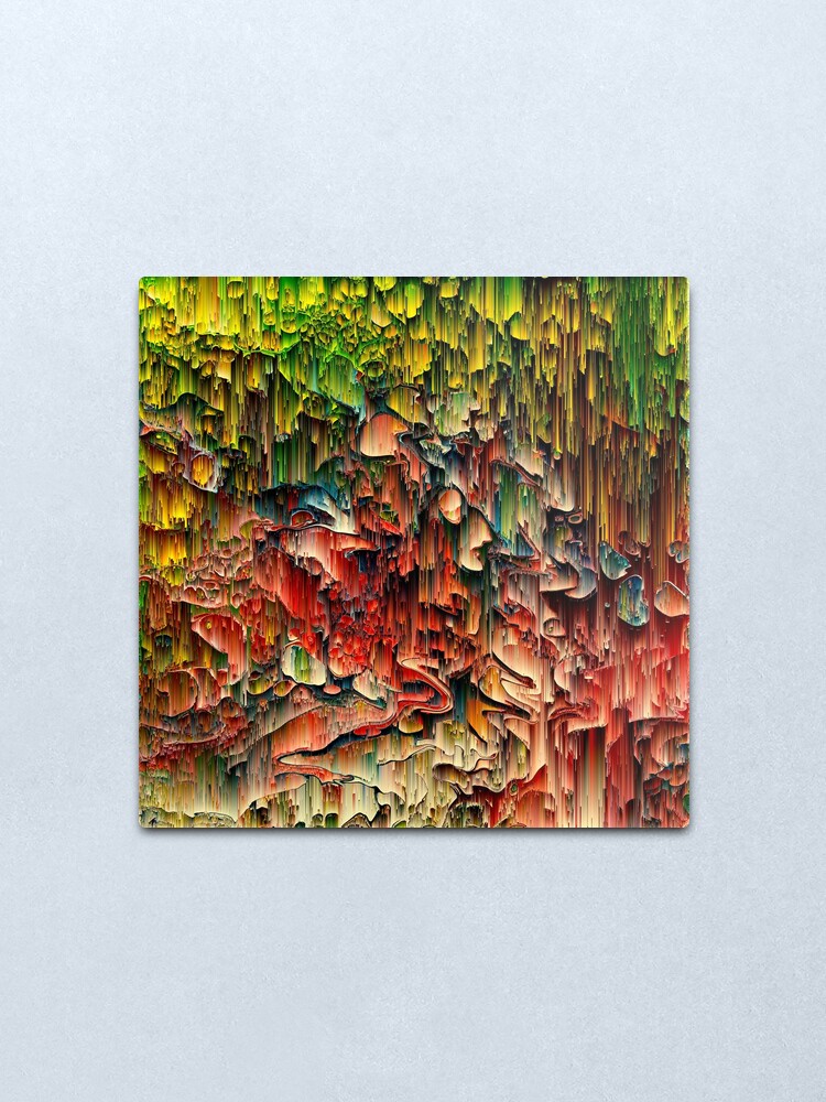 Alternate view of Intriguing - Pixel Art Metal Print