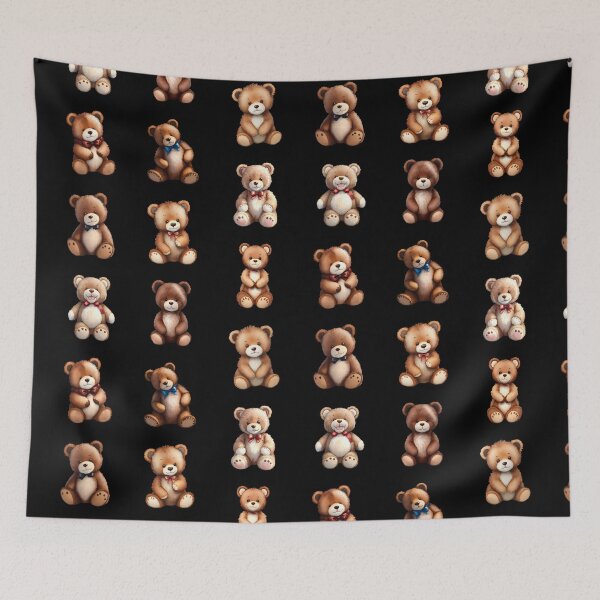 Item preview, Set of Nine Cute Teddy Bears designed and sold by pixclipart.