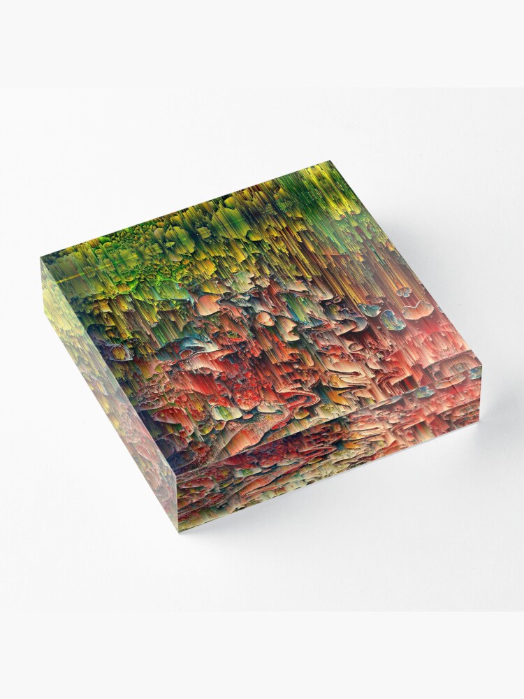 Alternate view of Intriguing - Pixel Art Acrylic Block