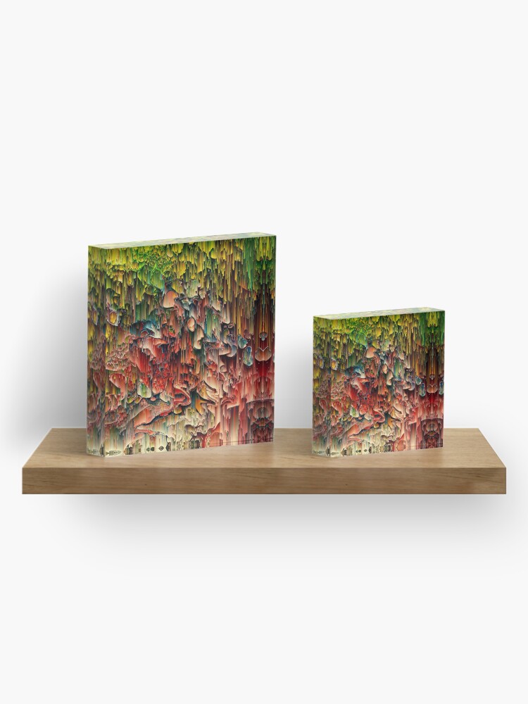 Alternate view of Intriguing - Pixel Art Acrylic Block