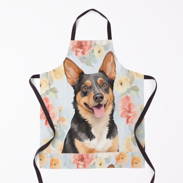 Item preview, Australian Kelpie with roses designed and sold by AussieWorkDogs.