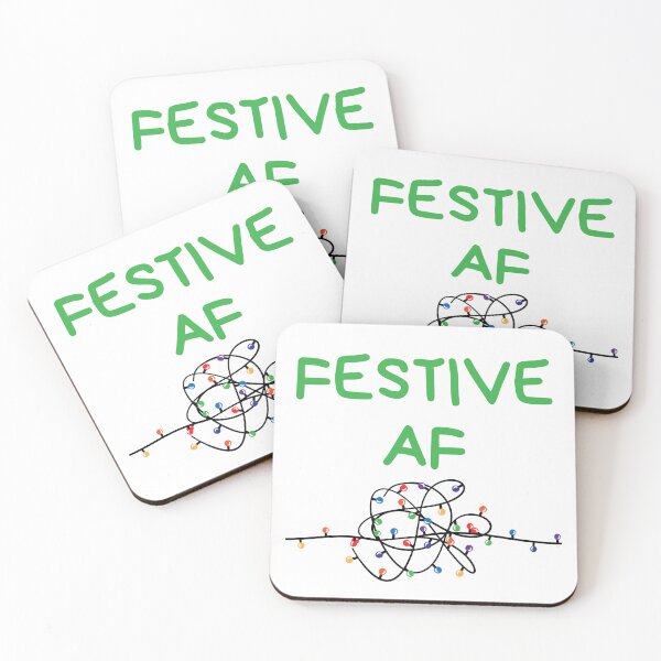Item preview, Christmas Humor. Rude, Offensive, Inappropriate Christmas Card. Festive AF. Green designed and sold by That Cheeky Tee.
