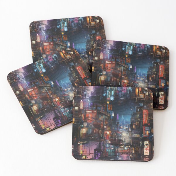 Item preview, Cyberpunk City digital paper designed and sold by Khun-Teera.