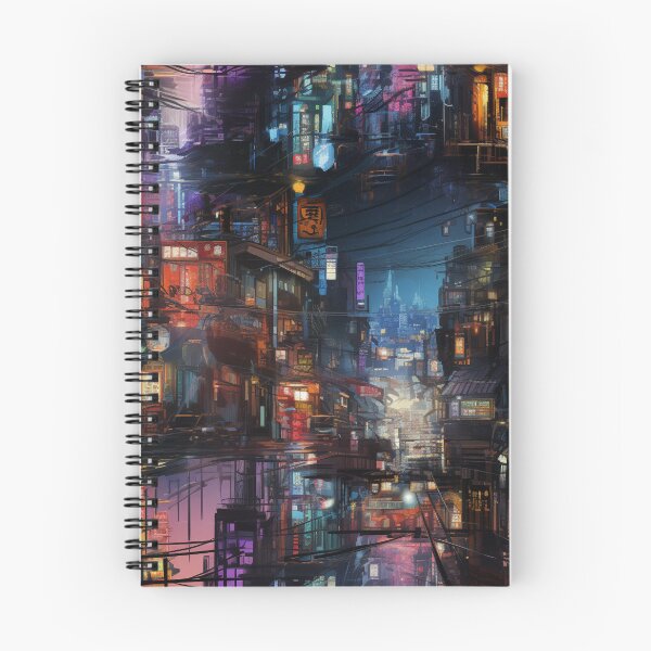 Item preview, Cyberpunk City digital paper designed and sold by Khun-Teera.