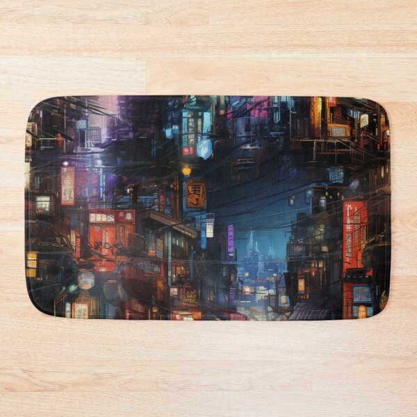 Item preview, Cyberpunk City digital paper designed and sold by Khun-Teera.