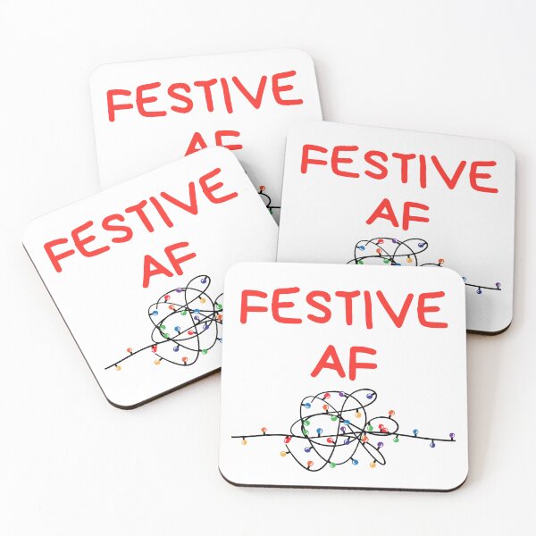 Item preview, Christmas Humor. Rude, Offensive, Inappropriate Christmas Card. Festive AF. Red designed and sold by That Cheeky Tee.