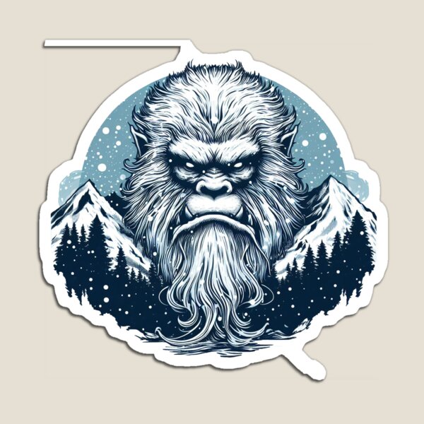 Yeti Glitter Y2k Drawing. - Yeti - Magnet