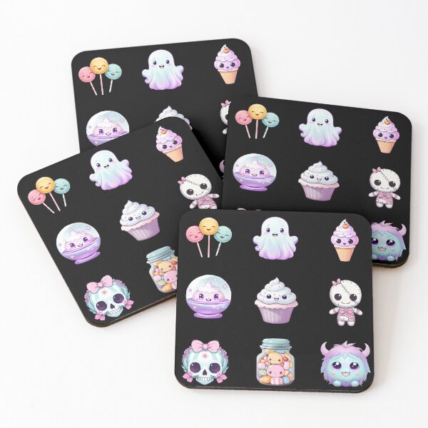 Item preview, Kawaii Halloween Cartoon Characters designed and sold by pixclipart.