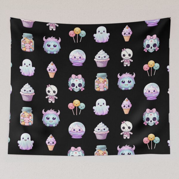 Item preview, Kawaii Halloween Cartoon Characters designed and sold by pixclipart.