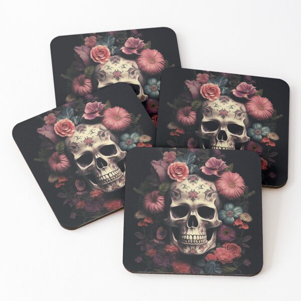 Item preview, Skull with Flowers designed and sold by narenz03.