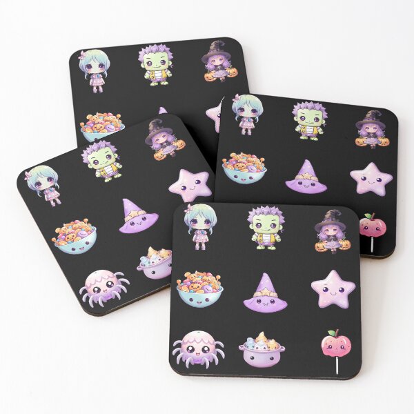 Item preview, Cute Kawaii Halloween Characters designed and sold by pixclipart.