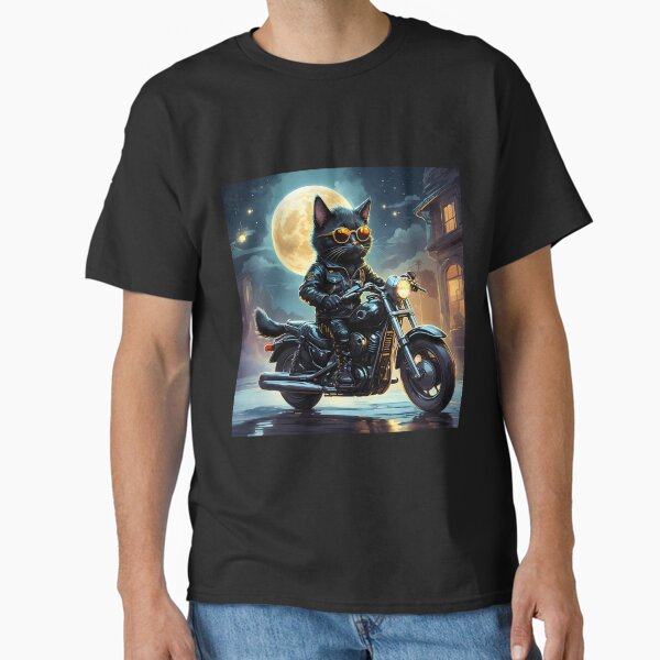 Item preview, Purrfectly Cool: Cat-Approved Motorcycle Fashion designed and sold by HA-JUN.