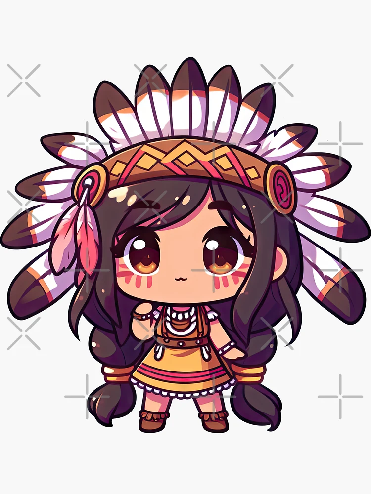 Native American Girl Anime Chibi