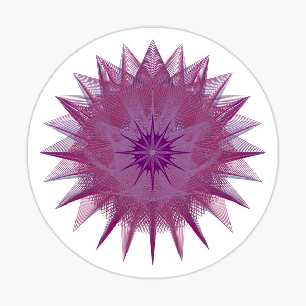 Circles On Circle-3 [10561-Purples-WB] Sticker