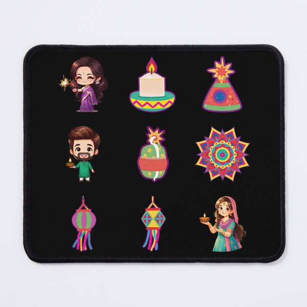 Item preview, Cute Diwali Cartoon Characters designed and sold by pixclipart.