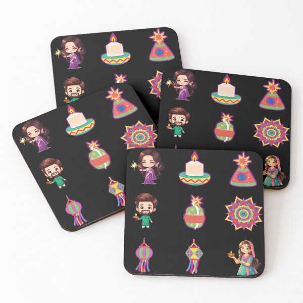 Item preview, Cute Diwali Cartoon Characters designed and sold by pixclipart.