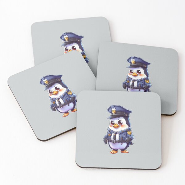 Item preview, Pollice officer penguin cartoon animal cop designed and sold by portrait4you.