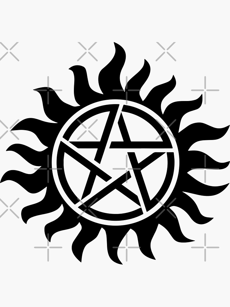 SUPERNATURAL Vinyl Stickers [A] SAM DEAN Anti-Posession SYMBOLS ~  Waterproof