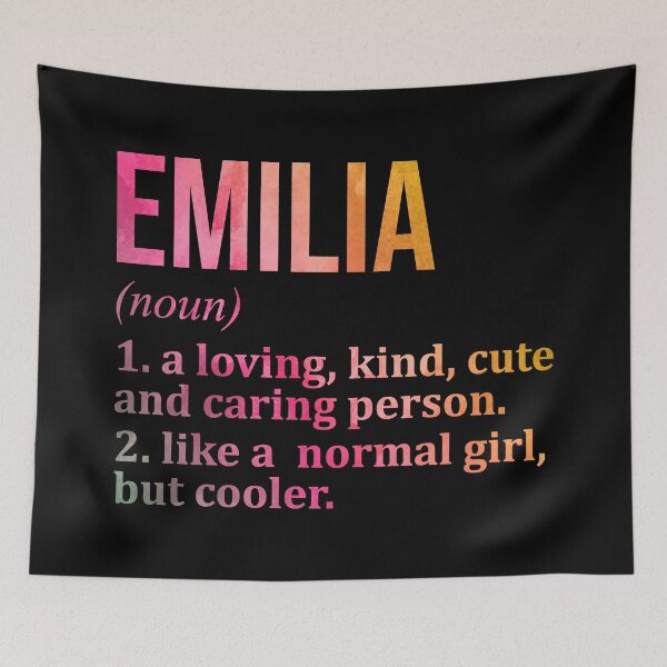 Item preview, Emilia Name Definition in Watercolor designed and sold by XCIV.