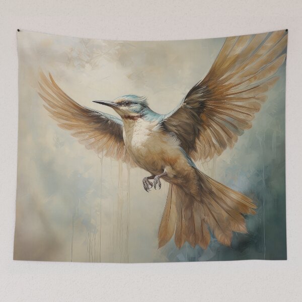 Item preview, Eurasian Nuthatch in Flight designed and sold by Elisabeth Lucas.