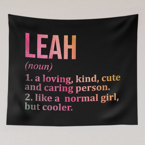 Item preview, Leah Name Definition in Watercolor designed and sold by XCIV.