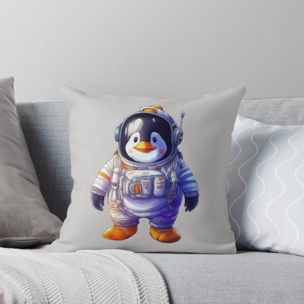Item preview, Astronaut penguin cartoon space animal designed and sold by portrait4you.