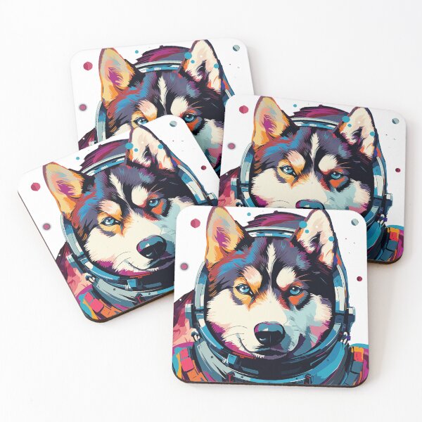 Item preview, Colorful space Siberian husky designed and sold by Pasinn.