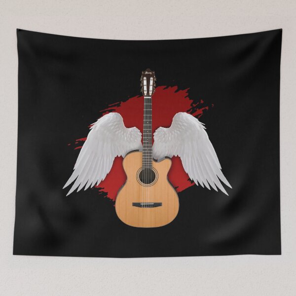 Item preview, Guitar with Wings and blood amazing design designed and sold by Ravex  Graphix.