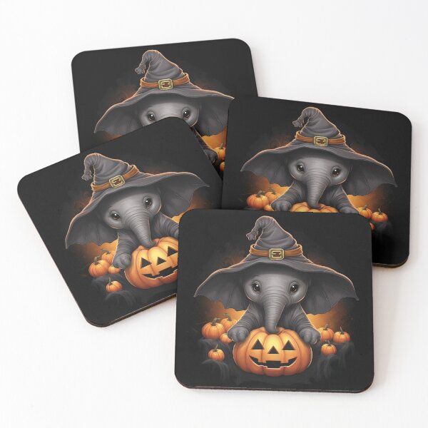 Item preview, Kawaii Elephant Halloween, Halloween pumpkin designed and sold by Niktarka.