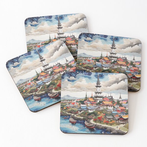 Item preview, The art of embroidery depicting the country is pleasing to the eye. designed and sold by Natcharee.