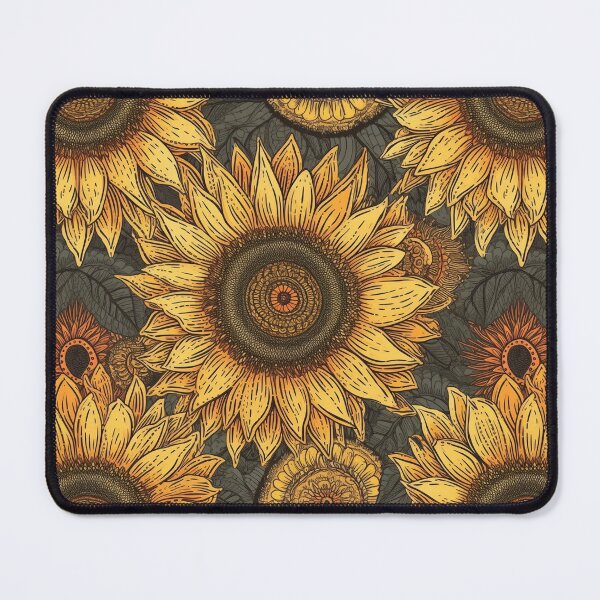 Item preview, Beautiful elegant sunflower seamless pattern designed and sold by MiraCleAI.