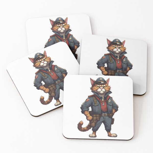 Item preview, Cat in veteran uniform Sticker, Veterans Day designed and sold by IDEON-23.