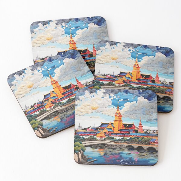 Item preview, The art of embroidering images of the country that makes one look happy and cheerful. designed and sold by Natcharee.
