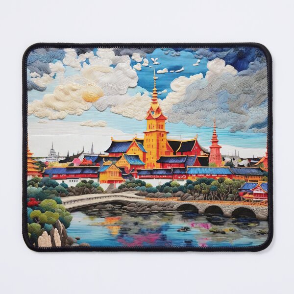 Item preview, The art of embroidering images of the country that makes one look happy and cheerful. designed and sold by Natcharee.