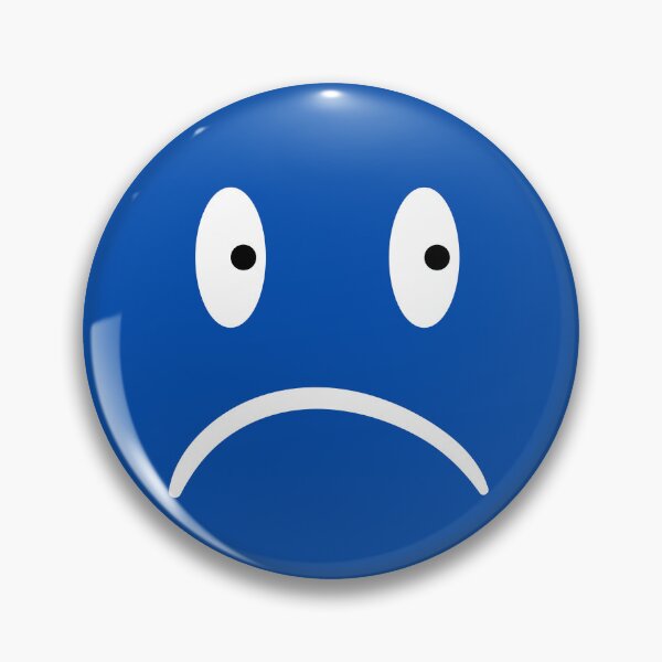 Item preview, Kopie von Unhappy smiley (blue) designed and sold by simpleartpieces.