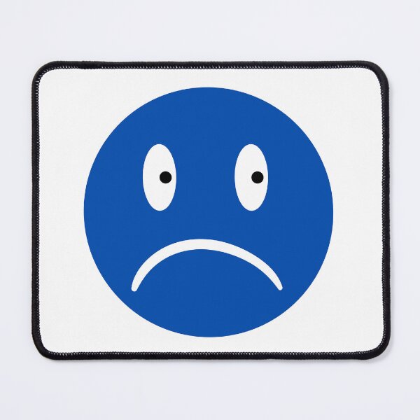 Item preview, Kopie von Unhappy smiley (blue) designed and sold by simpleartpieces.