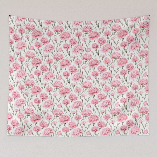 Aperçu de l'œuvre Whispering Petals: Embracing the Delicate Beauty of Carnations créée et vendue par qoodesignstudio.