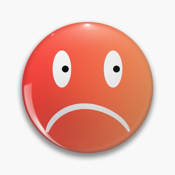 Item preview, Unhappy smiley (orange) designed and sold by simpleartpieces.