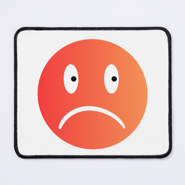 Item preview, Unhappy smiley (orange) designed and sold by simpleartpieces.