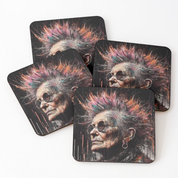 Item preview, Punk Old Lady Artificial intelligence   Ai designed and sold by AiPoliviosArt.