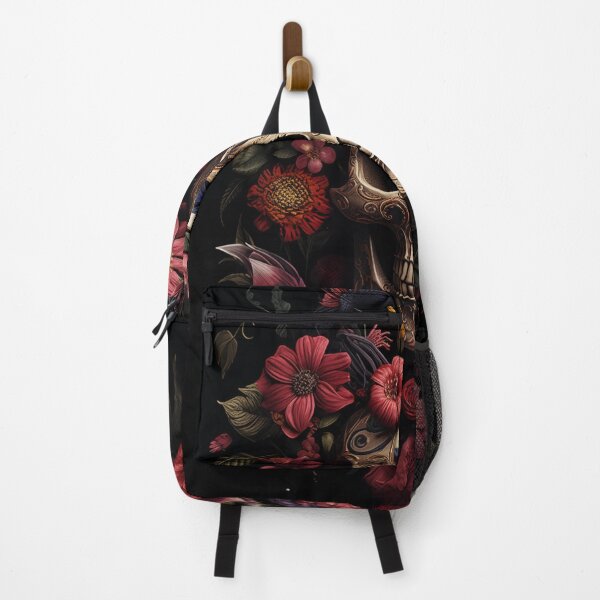Item preview, Skull with Pink and Purple Flowers designed and sold by narenz03.