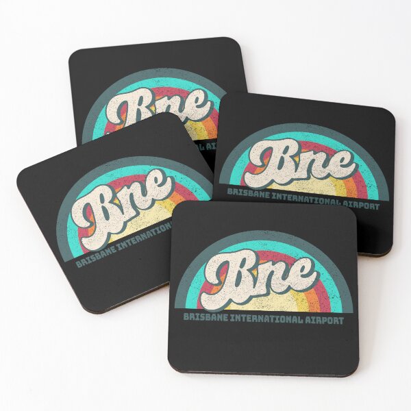 Item preview, BNE - Brisbane Airport Code. Vintage sunset flying, travel and pilot souvenir  designed and sold by VFRZone.