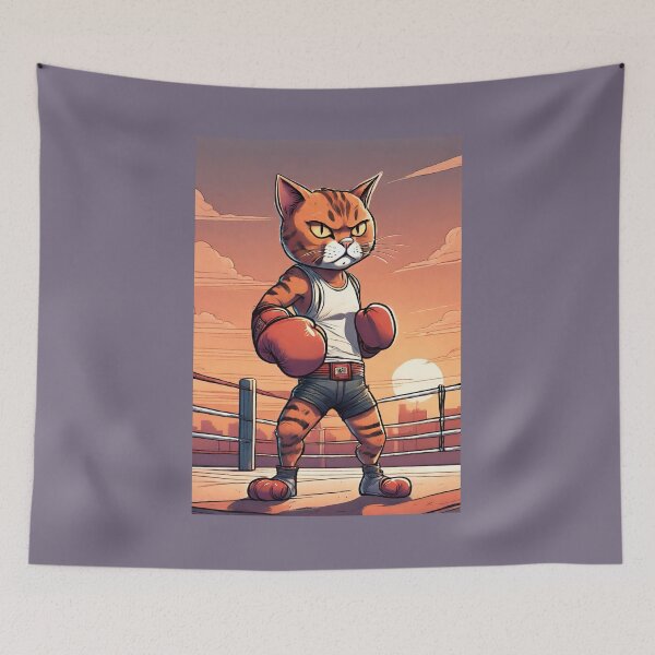 Item preview, Boxing Cat Sunset designed and sold by GleamingGiant.