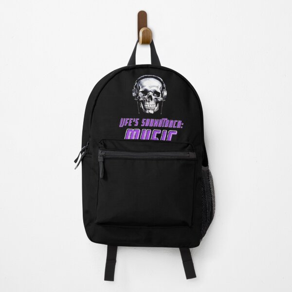Artikelvorschau, Totenkopf mit Kopfhörern und Text „Life's Soundtrack: Musik“. entworfen und verkauft von in-leggings.