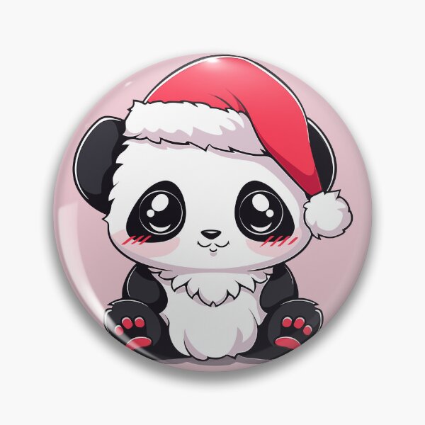 Item preview, Cute cartoon panda wearing Santa hat, Christmas panda, New Year panda designed and sold by Niktarka.