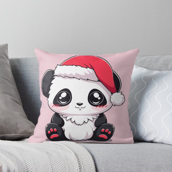 Item preview, Cute cartoon panda wearing Santa hat, Christmas panda, New Year panda designed and sold by Niktarka.