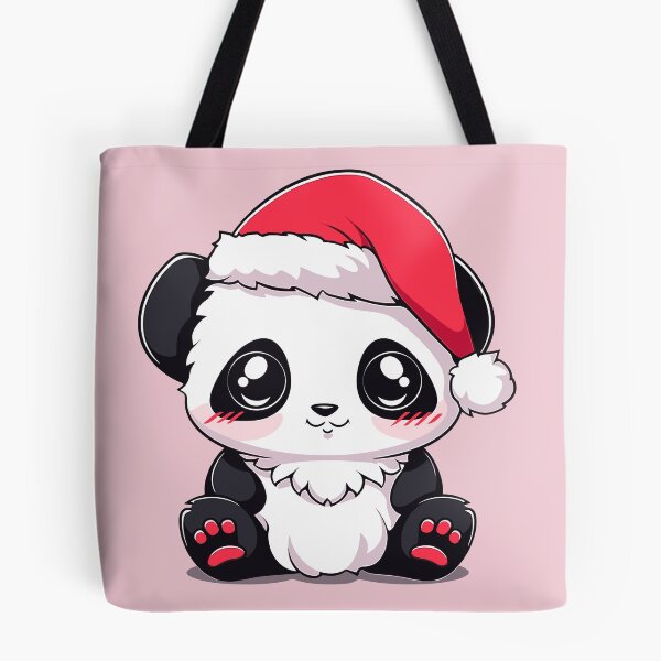 Item preview, Cute cartoon panda wearing Santa hat, Christmas panda, New Year panda designed and sold by Niktarka.